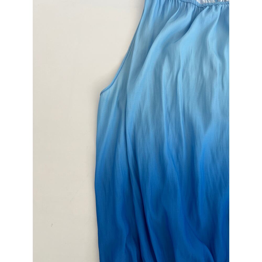 Ramy Brook Lauren Ombre Blue Sleeveless Top Womens Small Beach Coastal Luxe - Picture 5 of 12